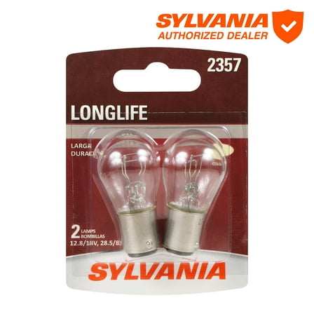 Sylvania 2357 Long Life Mini Bulb, 2 Pack, Compatible with Multiple Cars