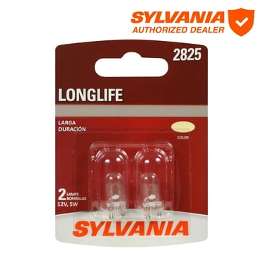 Sylvania 2825 Long Life Mini Bulb, 2 Pack, Compatible with Multiple Cars