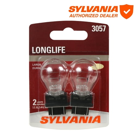 Sylvania 3057 Long Life Mini Bulb, 2 Pack, Compatible with Multiple Cars