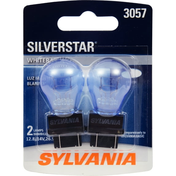 Sylvania 3057 SilverStar Mini Bulb, 2 pack, Compatible with Multiple Cars