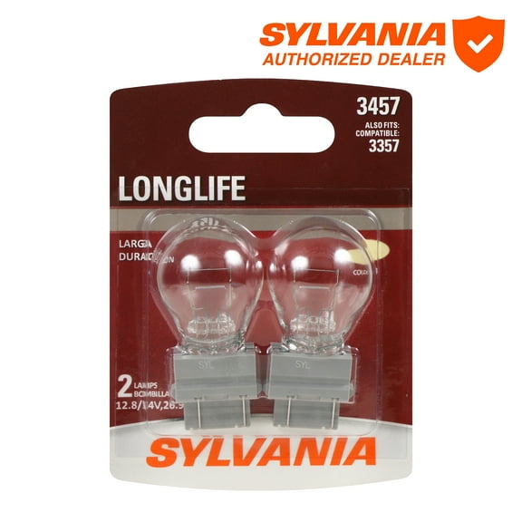 Sylvania 3457 Long Life Mini Bulb, 2 Pack, Compatible with Multiple Cars
