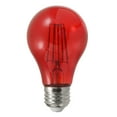 thumbnail image 1 of SYLVANIA 40300 Red Filament A19 Ultra LED Light Bulb, Colored Glass Lamps, 4.5 Watts, for Decorative and Accent Lighting, 1 of 2
