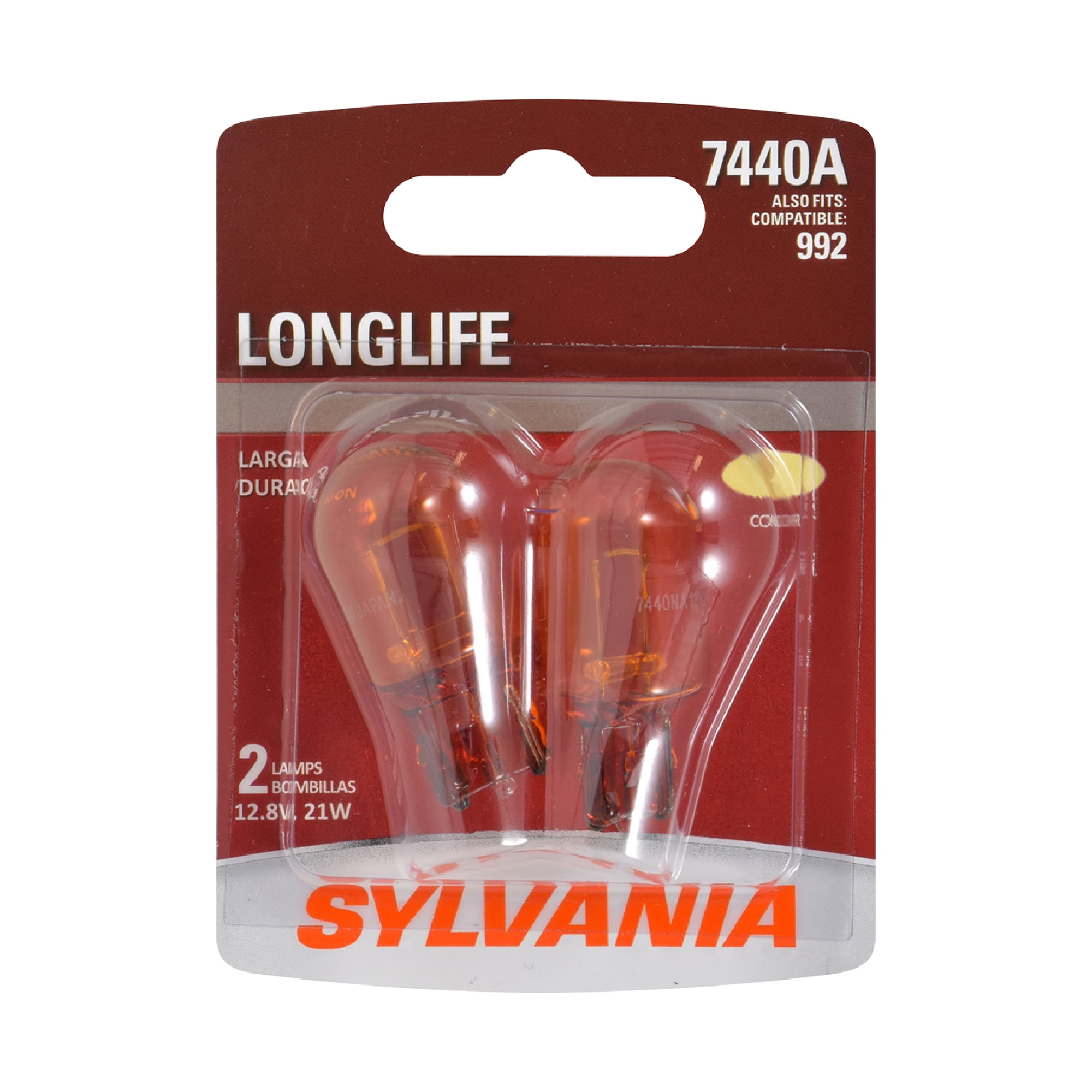 SYLVANIA 7440A Long Life Mini Bulb 2 Pack Walmart