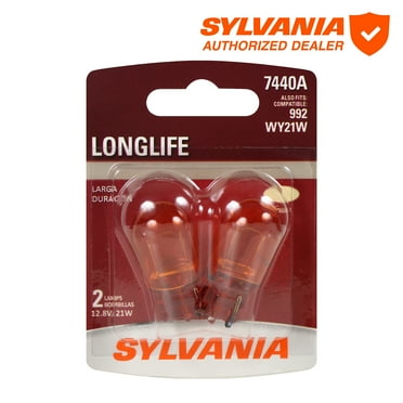 Sylvania 7440A Long Life Mini Bulb, 2 Pack, Compatible with Multiple Cars