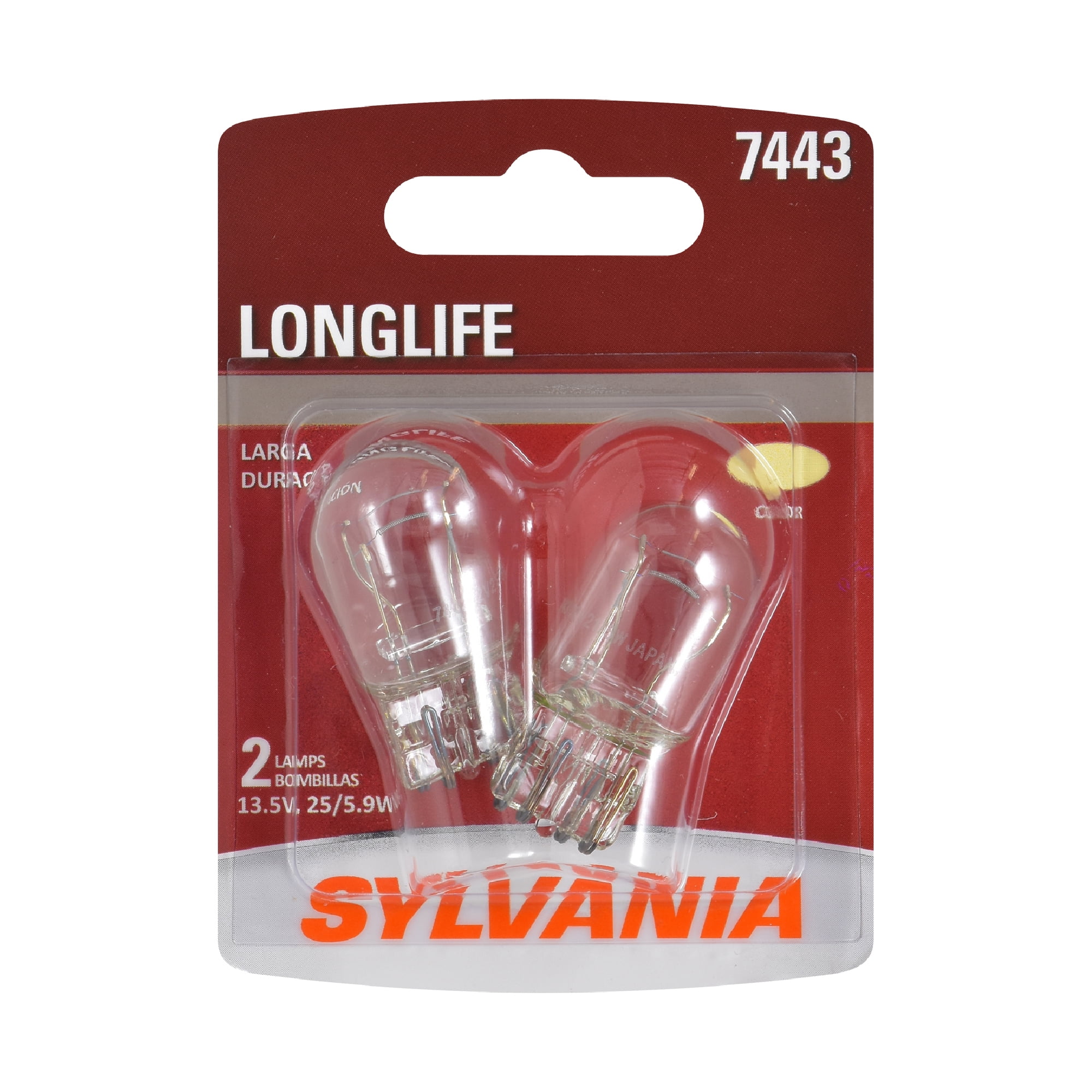 SYLVANIA 7443 Long Life Mini Bulb 2 Pack