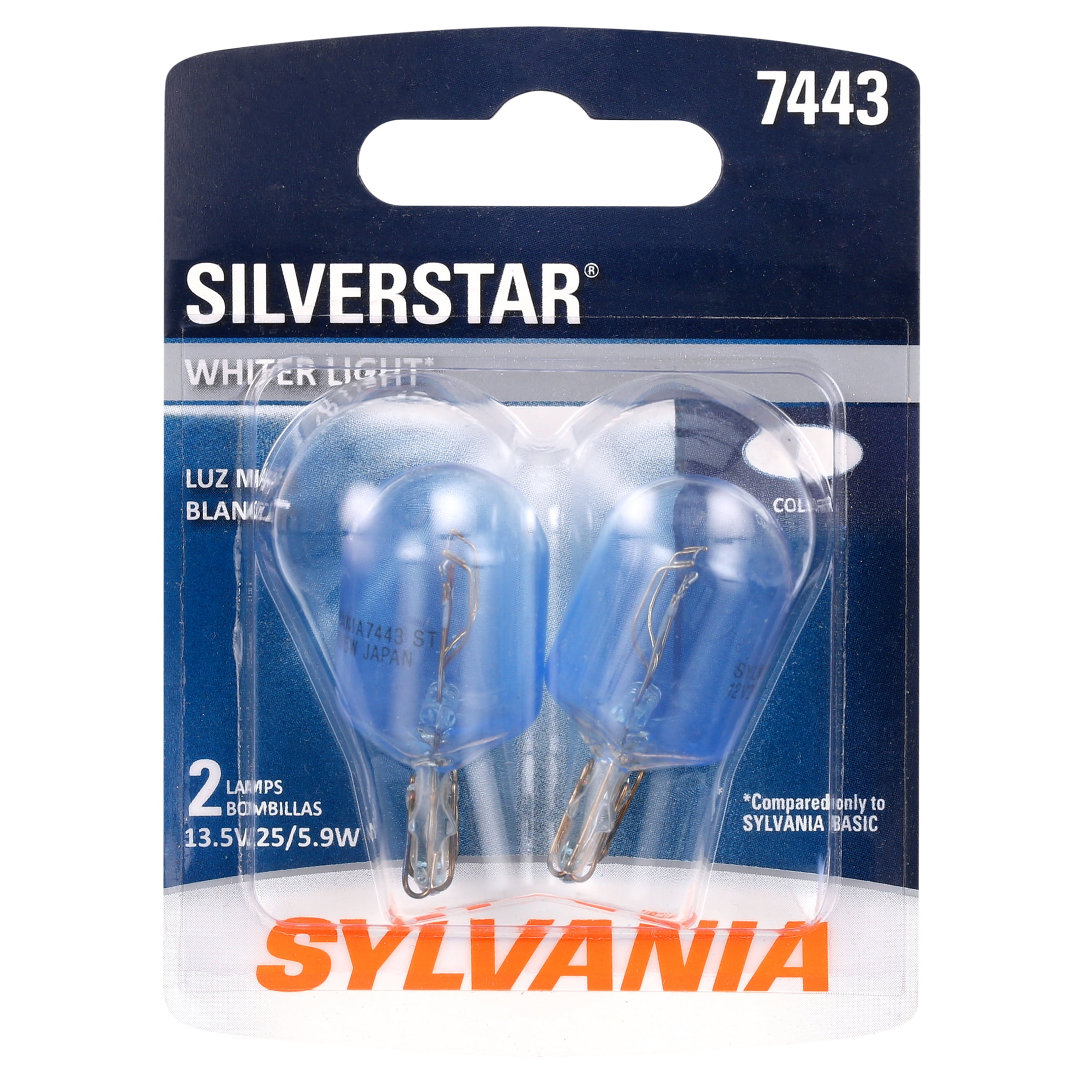 SYLVANIA 7443 SilverStar Mini Bulb, 2 Pack - Walmart.com