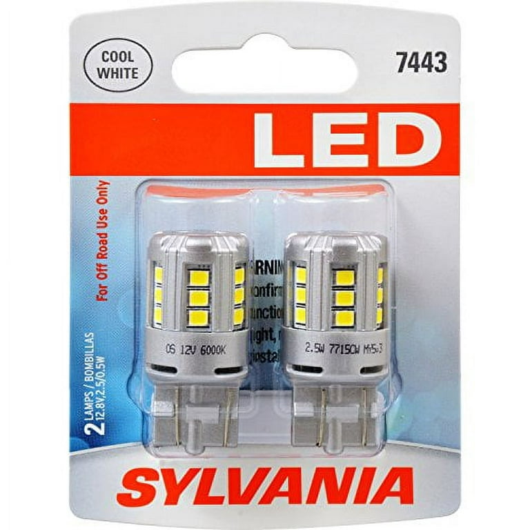 SYLVANIA 7443 T20 White LED Bulb, (Contains 2 Bulbs)