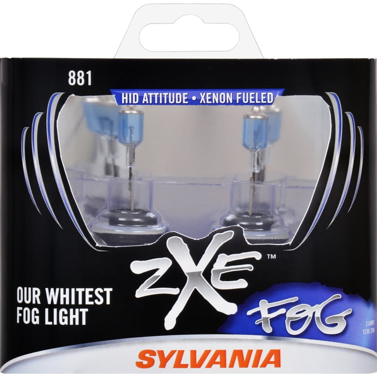 Sylvania 881 SilverStar zXe Halogen Fog Bulb, 2 pack, Compatible