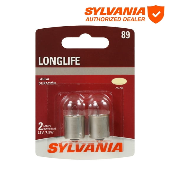 Sylvania 89 Long Life Mini Bulb, 2 Pack, Compatible with Multiple Cars