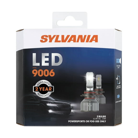 SYLVANIA 9006 LED - Fog Lights For Cars and Trucks - Headlight Bulbs for Off Road Powersports - 6000k Cool White LED Light - Long-Lasting Bulbs - No Polarity - DIY Upgrade