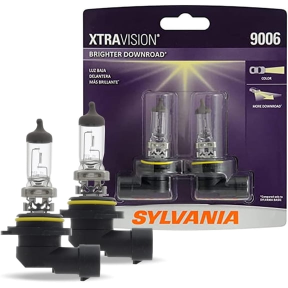 SYLVANIA - 9006 XtraVision - High Performance Halogen Headlight Bulb, High Beam, Low Beam and Fog Replacement Bulb (Contains 2 Bulbs)