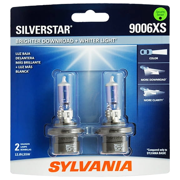 SYLVANIA 9006XS SilverStar High Performance Halogen Headlight Bulb, (Pack of 2)