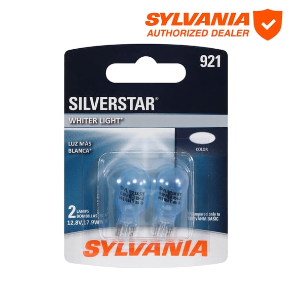 Sylvania 921 SilverStar Mini Bulb, 2 Pack, Compatible with Multiple Cars