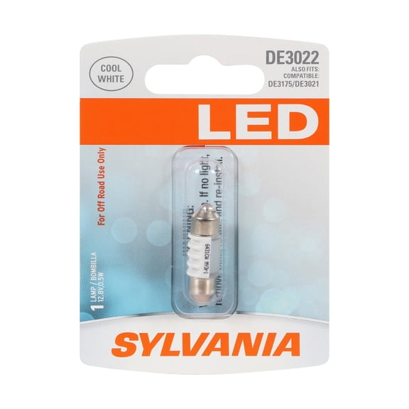 SYLVANIA - DE3022 31mm Festoon LED White Mini Bulb - Bright LED Bulb, Ideal for Interior Lighting - Map, Trunk, Cargo and License Plate (Contains 1 Bulb)