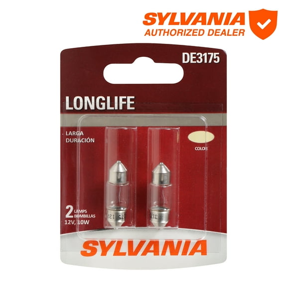 Sylvania DE3175 Long Life Mini Bulb, 2 Pack, Compatible with Multiple Cars