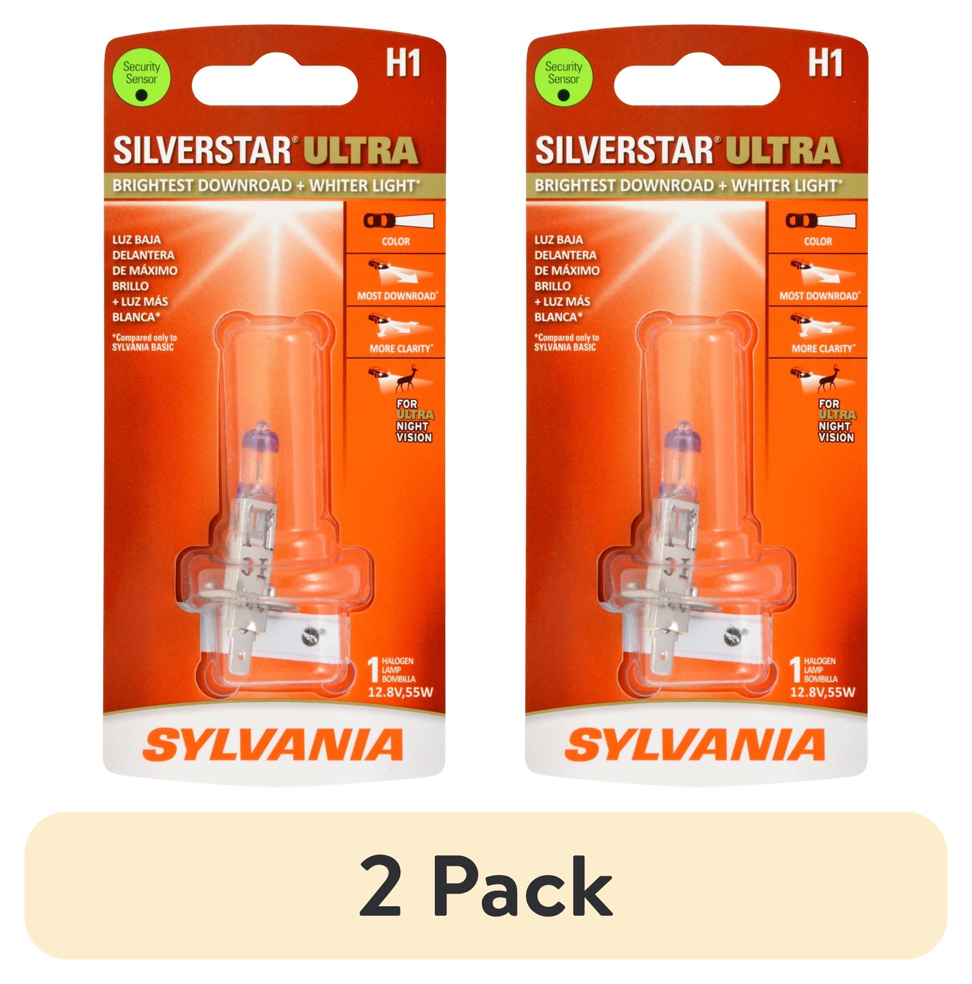  2 Pack SYLVANIA H1 SilverStar ULTRA Halogen Headlight Bulb 1 Pack 