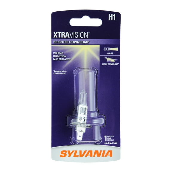 Sylvania H1 XtraVision Halogen Headlight Bulb, 1 Pack, Compatible with Multiple Cars