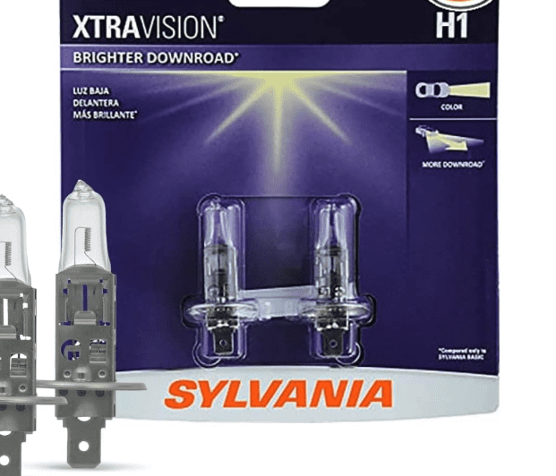 SYLVANIA H1 XtraVision Halogen Headlight Bulb, (Pack of 2)