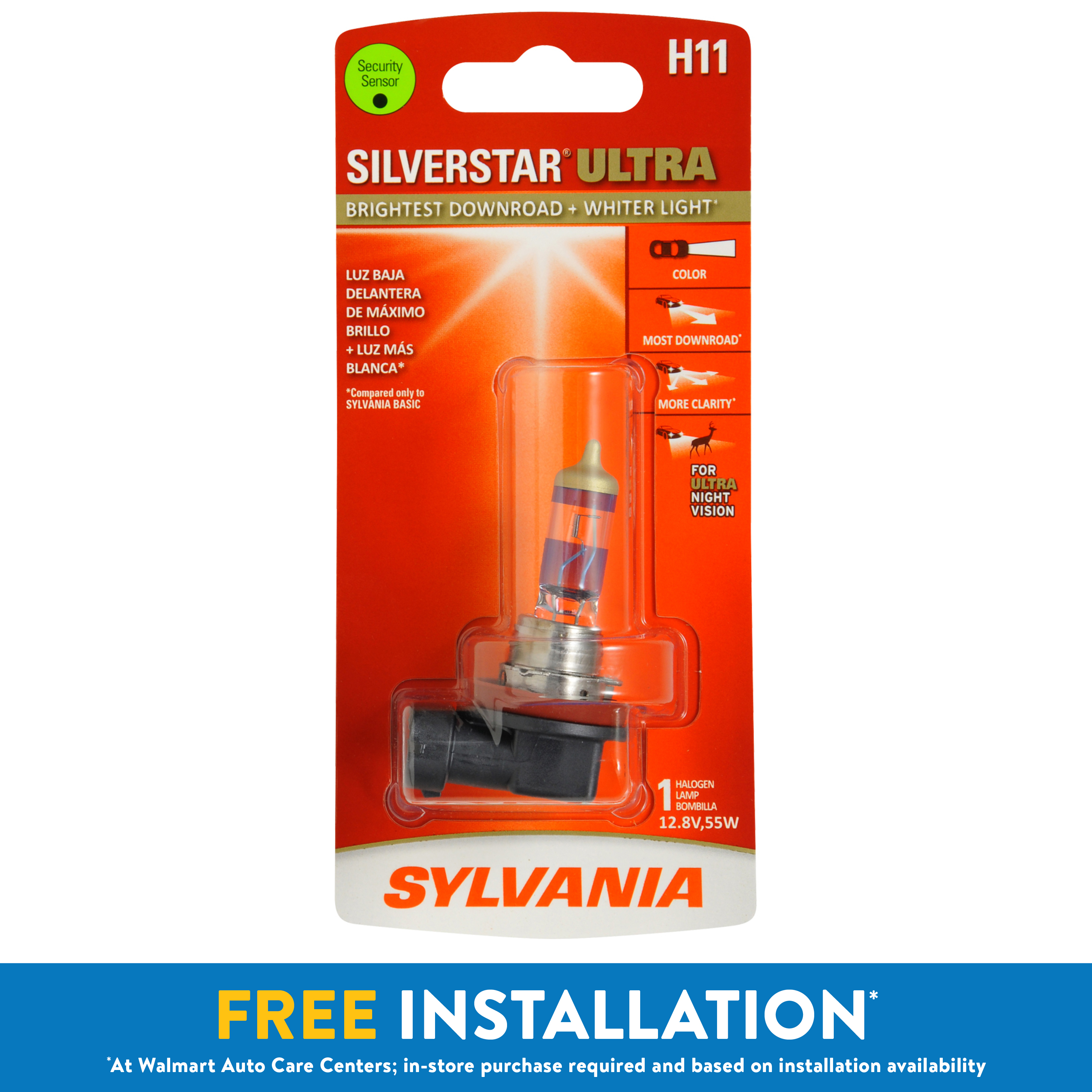 Sylvania H4651 SilverStar Halogen Sealed Beam Headlight – Brighter & Whiter Light (30806)