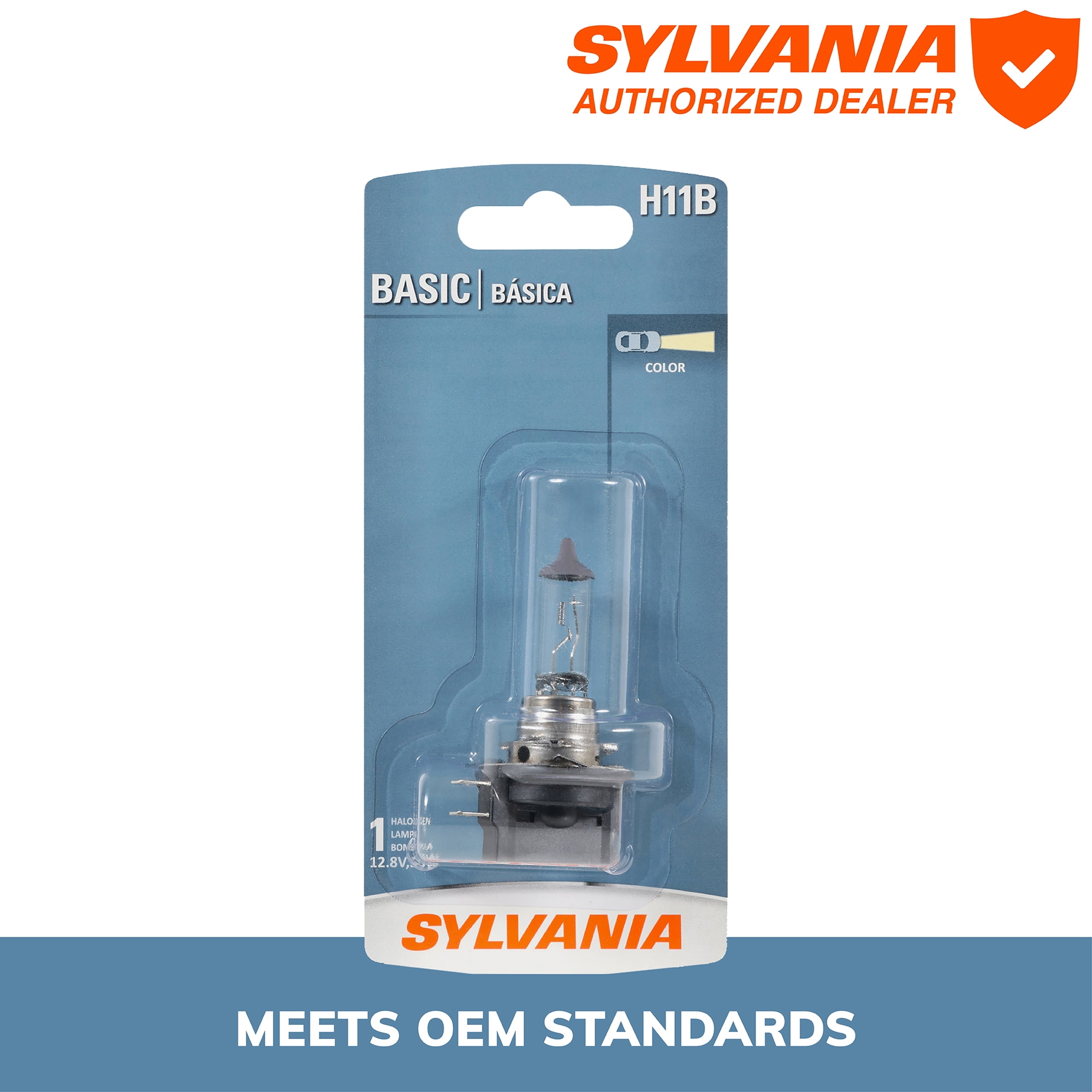 SYLVANIA H11B Basic Halogen Headlight Bulb, 1 Pack