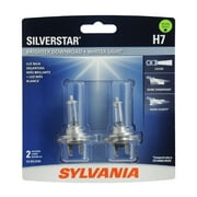 Sylvania H7 SilverStar Halogen Headlight Bulb, 2 Pack, Compatible with Multiple Cars