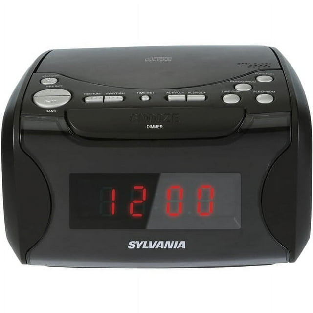 SYLVANIA SCR4986 USBCharging CD Dual Alarm Clock Radio