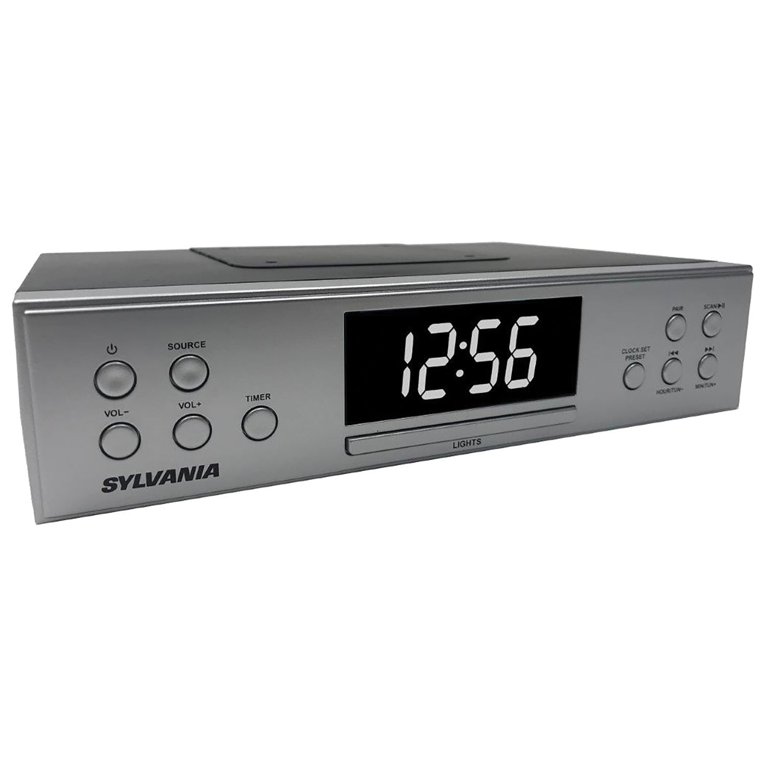 SYLVANIA SKCR2826BT Kitchen UnderCounter Clock Radio with Bluetooth