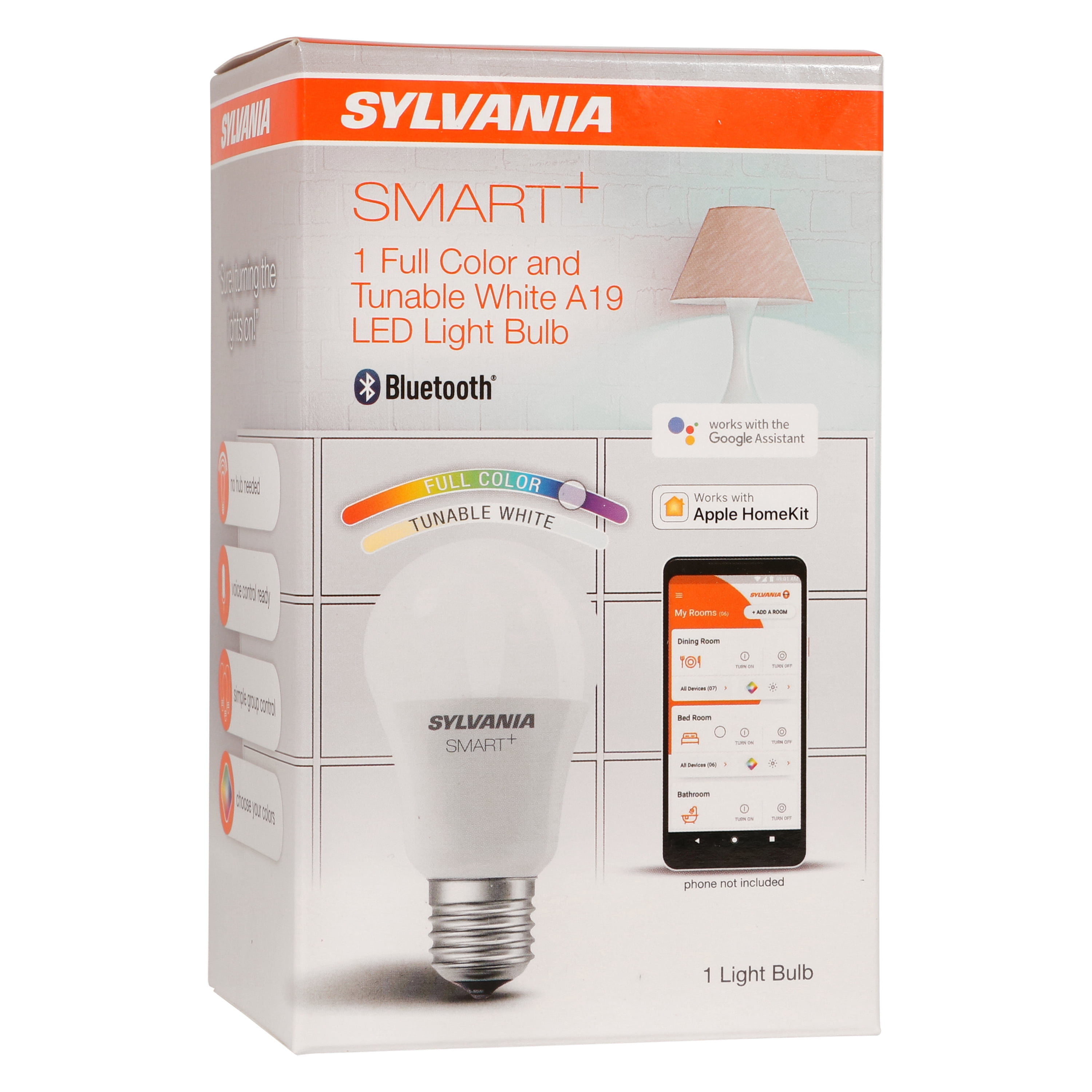 Ampoule LED intelligente LEDVANCE avec technologie Bluetooth - base B22D -  Dimmable - Blanc chaud (2700K) - remplace incandescent avec 60W -  contrôlable avec Google - Alexa et Apple Homekit - Smart +