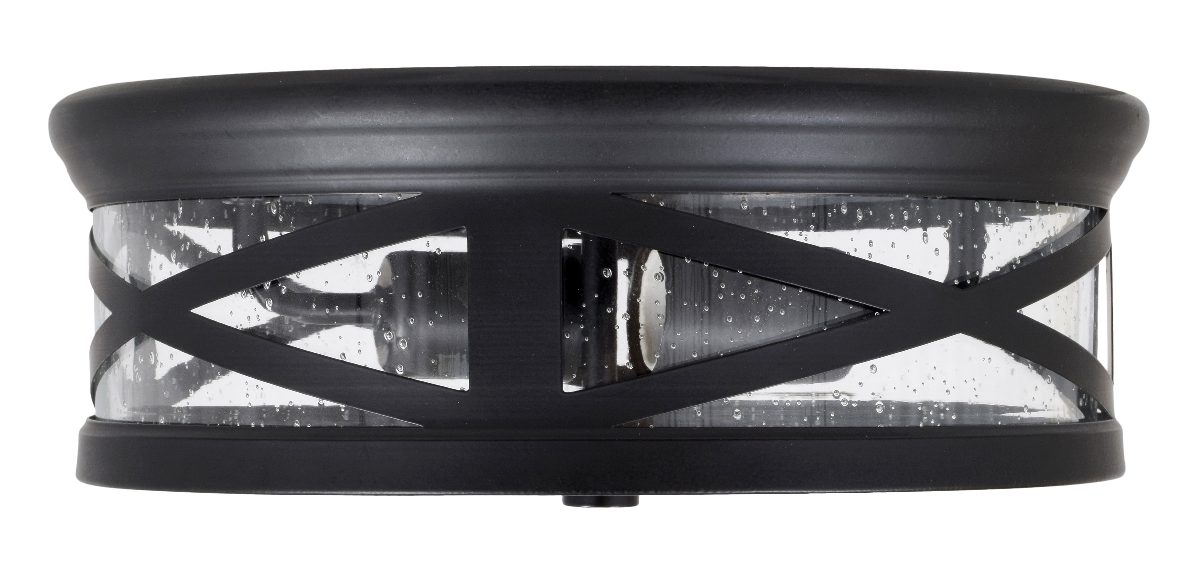 SYLVANIA Wellsley Vintage LED Fixture, Flush Mount with 2 Edison Light Bulbs Included