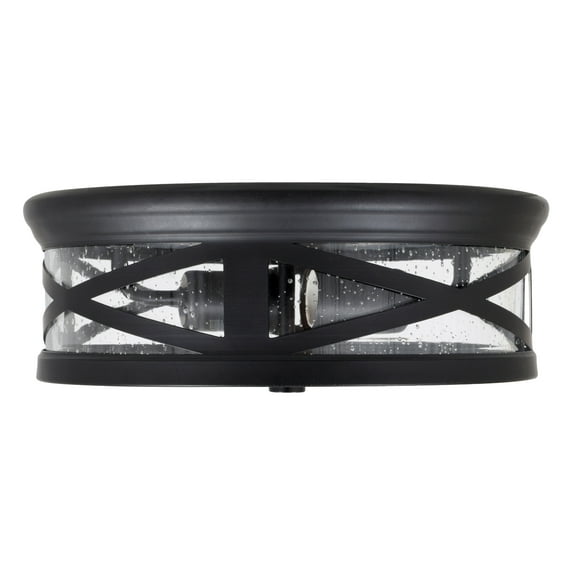 SYLVANIA Wellsley Vintage LED Fixture, Flush Mount with 2 Edison Light Bulbs Included