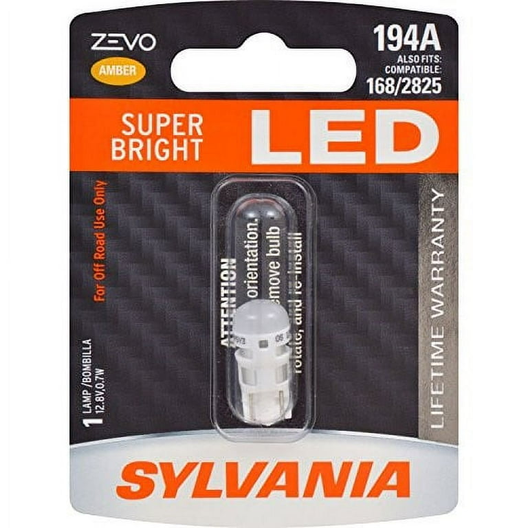 SYLVANIA ZEVO 194 T10 W5W Amber LED Bulb - Walmart.com