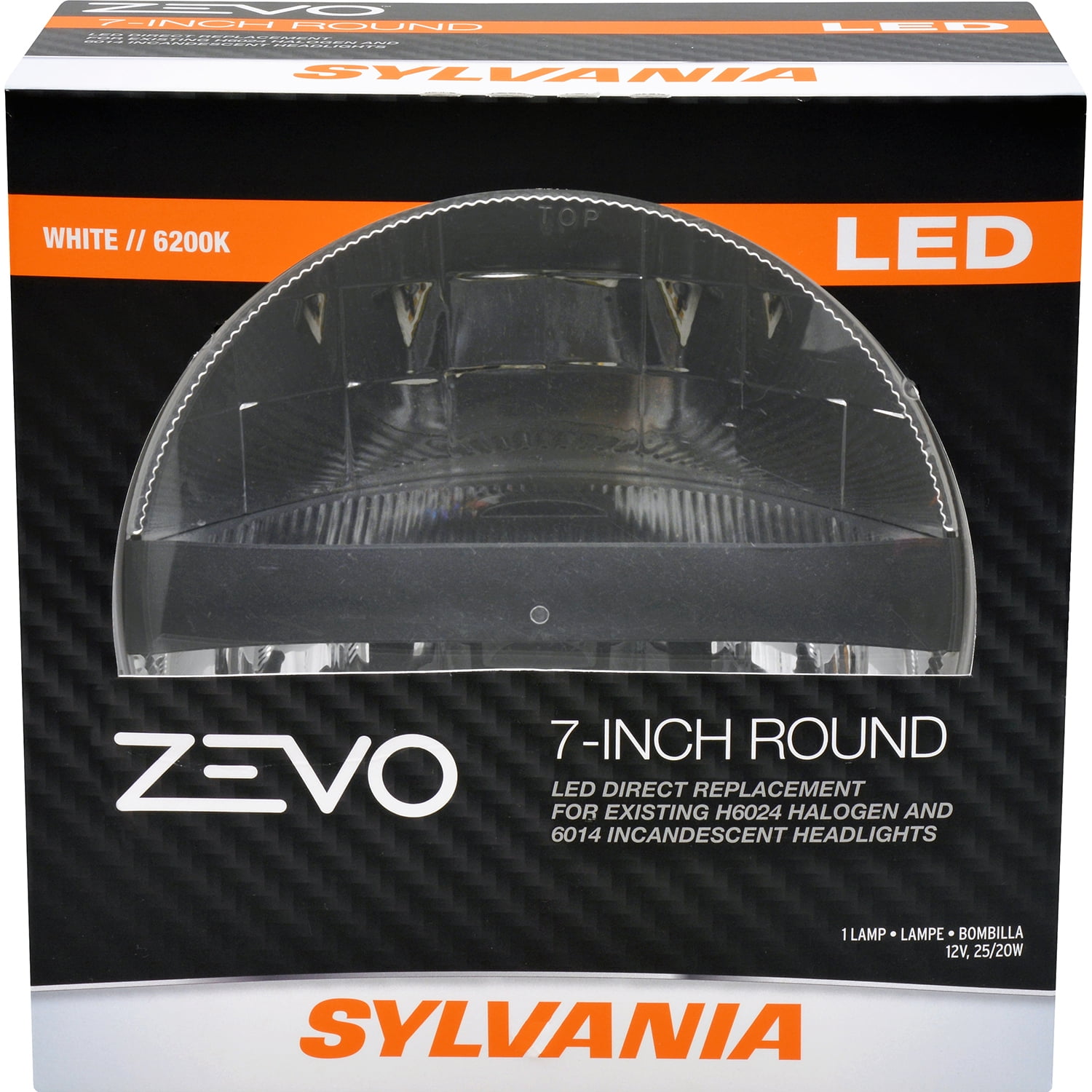 Sylvania ZEVO L6024 7IN Round LED Sealed Beam, 1 pack, Compatible with ...