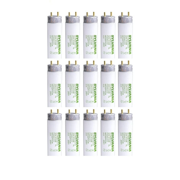 SYLVANIA (case of 15) 21781 FO32/841/ECO 32 watt 4100K T8 Bulbs, 800 Series, 48 inch Fluorescent Tube