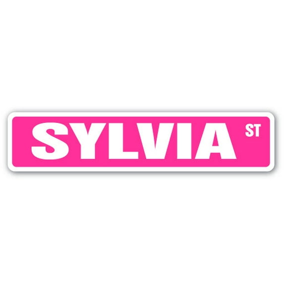 SYLVIA Street Sign Childrens Name Room Sign | Indoor/Outdoor | 36" Wide