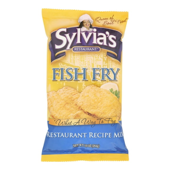 SYLVIAS - Delicious Fish Fry Coating Mix - 10 Oz, Case of 9