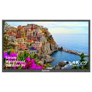 SYLVOX 43 inch Outdoor TV for Partial Sun, 1000 Nits 4K UHD IP55 Waterproof TV, Outdoor Smart TV Support Bluetooth & Wi-Fi (Deck Series)
