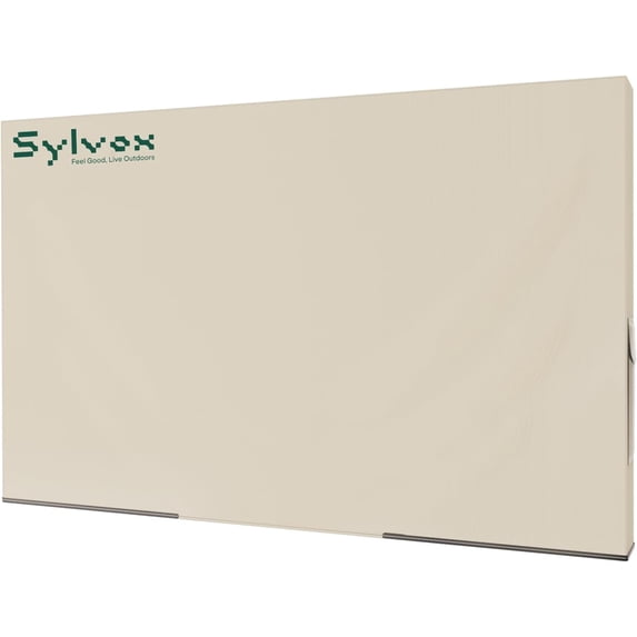 SYLVOX TV Cover for 50-55 inch TVs, Weatherproof Protector with Remote Pocket, Fits LED, LCD, QLED TVs,Beige