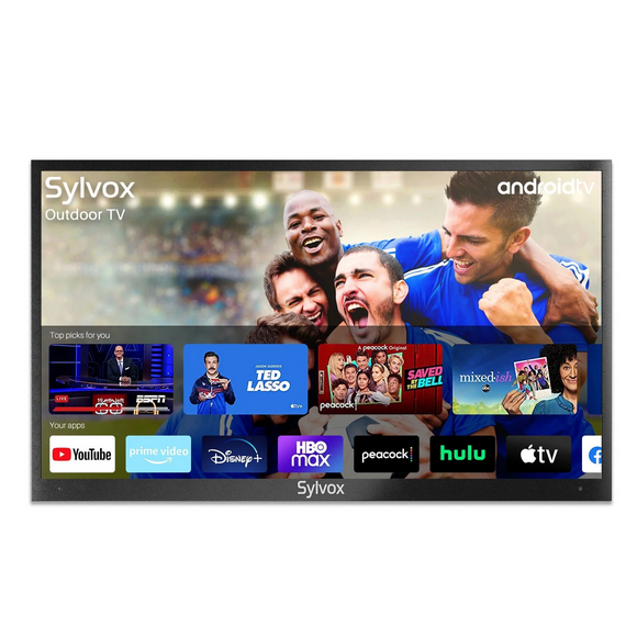 SYLVOX Aleax 43" Ultra HD 4K Outdoor Smart TV, IP55 Weatherproof, 1000Nit Brightness - Deck Pro Series