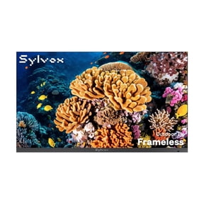 SYLVOX 55 inch Outdoor TV, Ultra-Narrow Bezel, IP56 Waterproof, Google TV OS w/AI Wallpaper, Dolby Atmos, 1000 Nits Brightness for Partial Sun (Frameless, 2026)