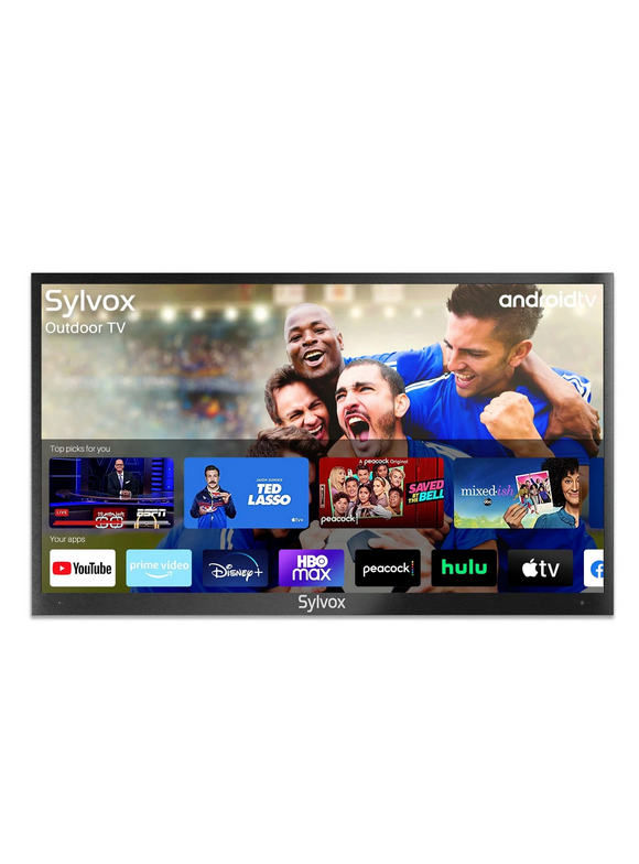 SYLVOX Outdoor TV, 43" 4K 1000Nit Partial Sun Outdoor Smart TV, IP55 Weatherproof Android Smart TV with Voice Control, Chromecast(Deck Pro Series)