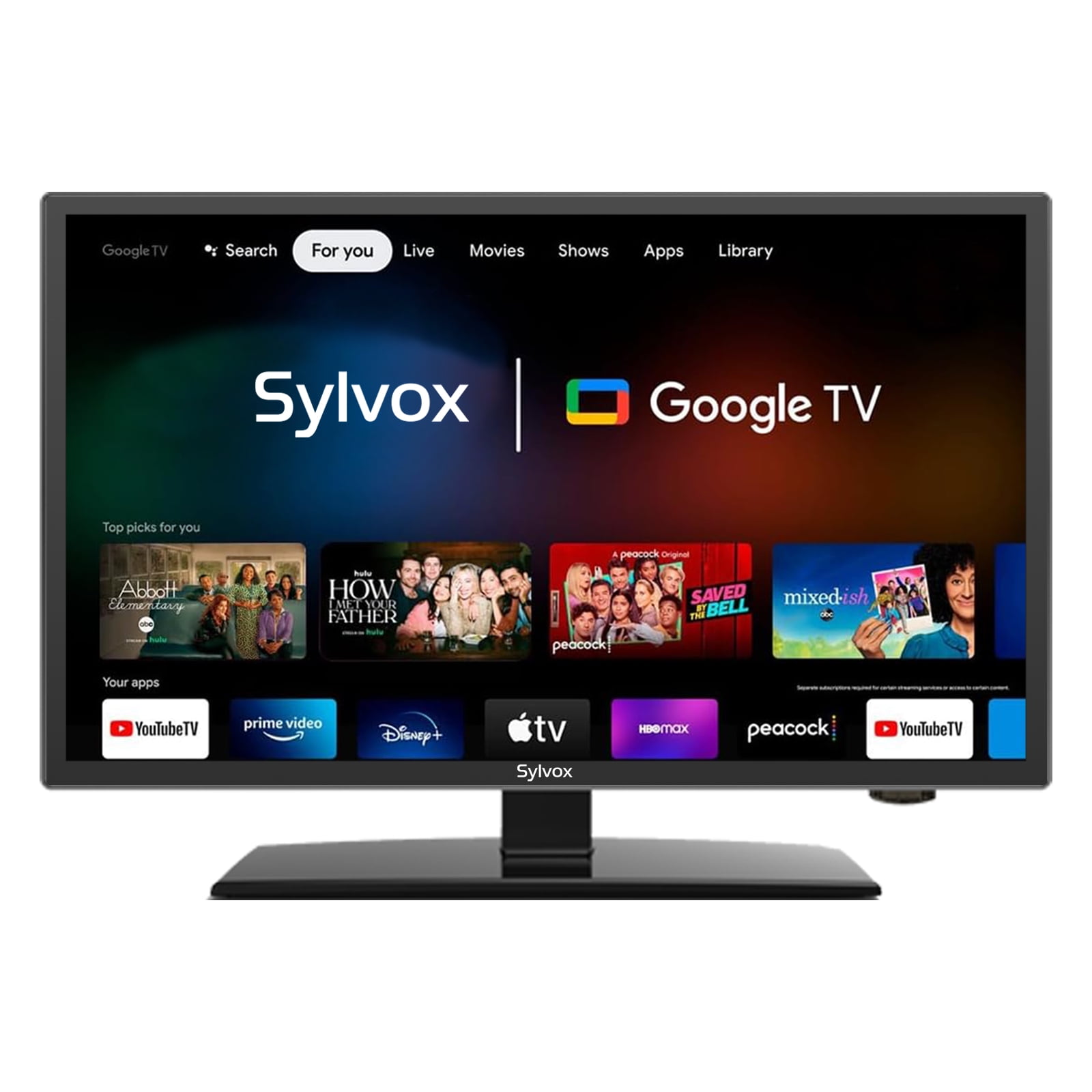 SYLVOX Smart RV TV, 24'' 12 Volt TV for RV Camper, Newest Google TV