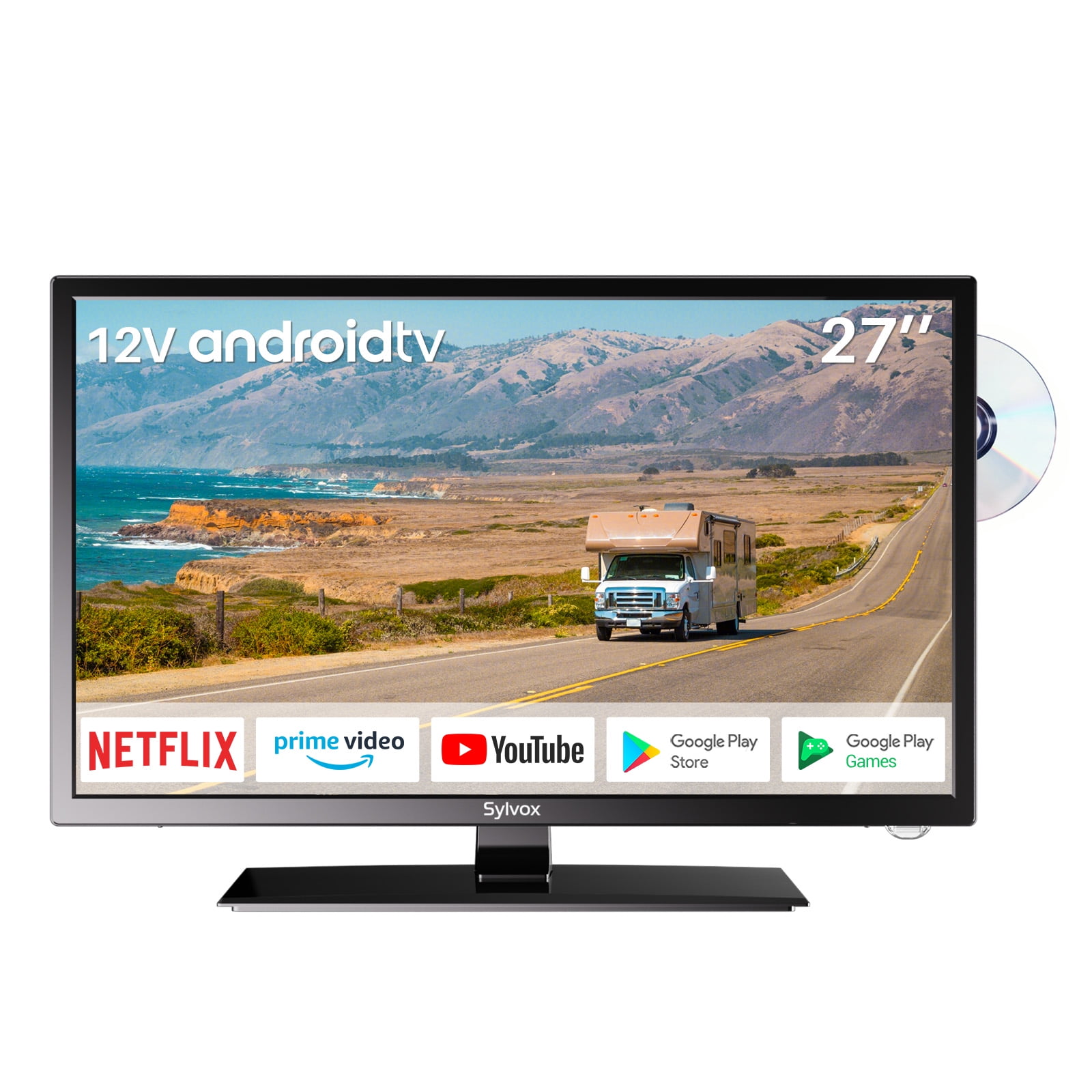 32'' Smart 12V RV TV-DVD Combo for Home and On-The-Go