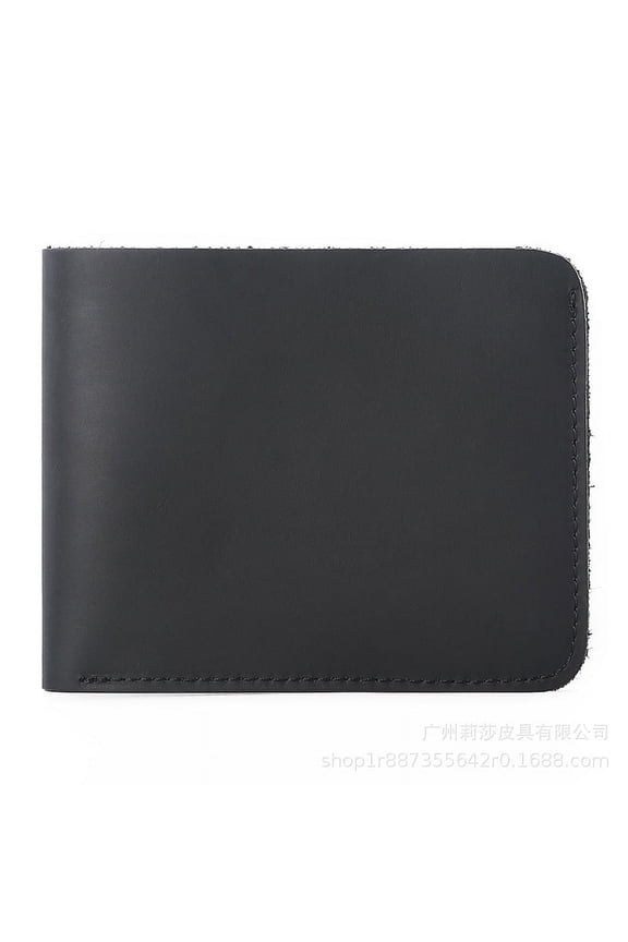 Men's Retro Bifold Wallet, Black