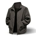 thumbnail image 1 of SYMOID Big & Tall Men's 3XL Coffee Utility Jacket - 4-Way Stretch, Light Water-Wind Resistant for Everyday/Work/Outdoor, 1 of 9