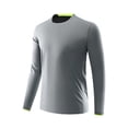 thumbnail image 1 of SYMOID Big & Tall Men's 3XL Gray Long Sleeve Sports Top - Quick Dry Stretch Moisture Wicking Athletic Shirt for Gym, Running, Hiking & Casual Wear, 1 of 5