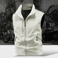 thumbnail image 1 of SYMOID Big & Tall Men's 4XL Utility Vest - Quick-Drying Polyester, Multi-Zippered Pockets, Breathable Mesh, White - Ideal for Work, Hiking & Casual Wear, 1 of 9