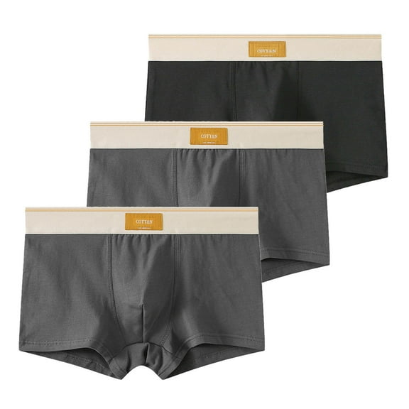 SYMOID Big & Tall Men's Cotton Boxer Briefs 3 Pack - Size 4XL, Black - Breathable Durable Everyday Comfort Underwear