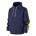 thumbnail image 1 of SYMOID Big & Tall Men's Navy 3XL Pullover Hoodie - 100% Polyester, Relaxed Fit with Drawstring Hood & Kangaroo Pocket, Casual Sporty for Daily/Gym Wear, 1 of 4