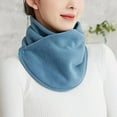 thumbnail image 1 of SYMOID Blue Women and Men Winter Neck Gaiter - Soft Polyester Neck Warmer with Adjustable Button, Free Size Fits Most Adults, 1pc Cold-Weather Neck Protection,Size Free Size, 1 of 3