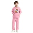 thumbnail image 1 of SYMOID Boys Hall-oween Costume Set Pink 2-Piece Ghost Pumpkin Print Sweatshirts, Hoodie & Jogger Pants Soft Fleece Outfit,Size 3 T, 1 of 5